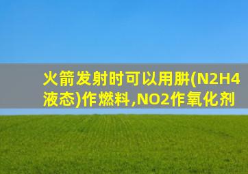 火箭发射时可以用肼(N2H4液态)作燃料,NO2作氧化剂