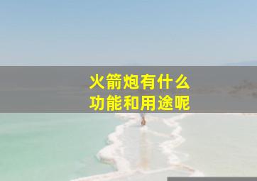 火箭炮有什么功能和用途呢