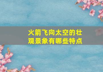 火箭飞向太空的壮观景象有哪些特点