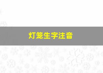 灯笼生字注音