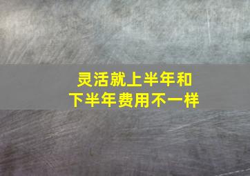 灵活就上半年和下半年费用不一样