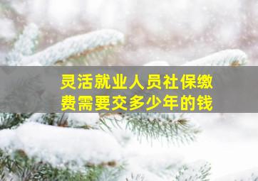 灵活就业人员社保缴费需要交多少年的钱