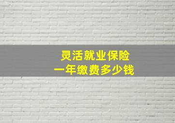 灵活就业保险一年缴费多少钱