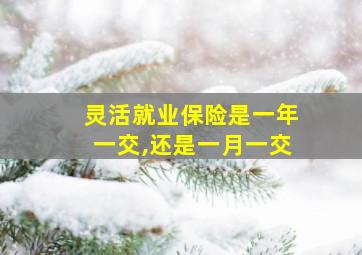 灵活就业保险是一年一交,还是一月一交