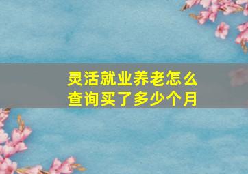 灵活就业养老怎么查询买了多少个月