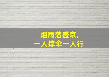 烟雨落盛京,一人撑伞一人行