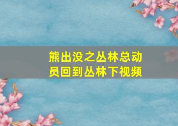 熊出没之丛林总动员回到丛林下视频