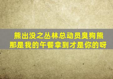 熊出没之丛林总动员臭狗熊那是我的午餐拿到才是你的呀