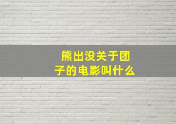 熊出没关于团子的电影叫什么