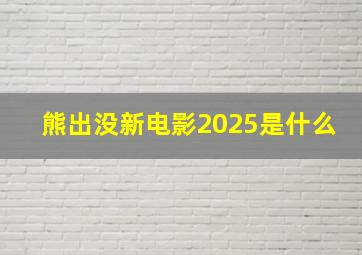 熊出没新电影2025是什么