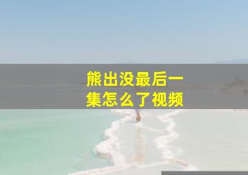 熊出没最后一集怎么了视频