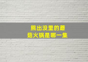 熊出没里的蘑菇火锅是哪一集