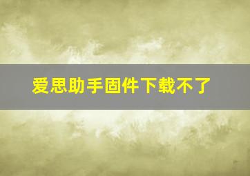 爱思助手固件下载不了