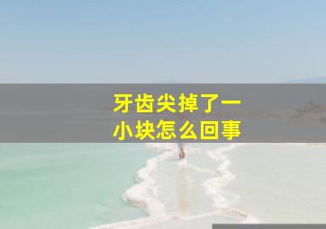 牙齿尖掉了一小块怎么回事