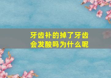 牙齿补的掉了牙齿会发酸吗为什么呢