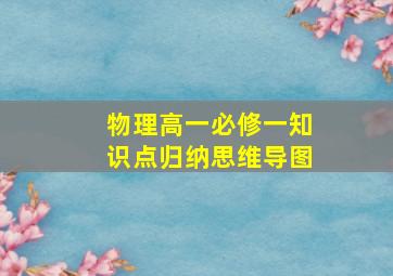 物理高一必修一知识点归纳思维导图