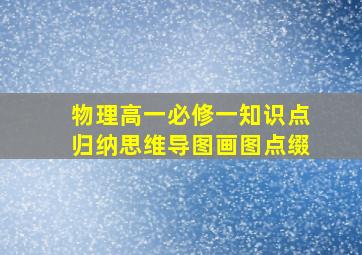 物理高一必修一知识点归纳思维导图画图点缀