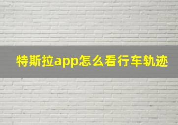 特斯拉app怎么看行车轨迹