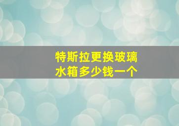 特斯拉更换玻璃水箱多少钱一个