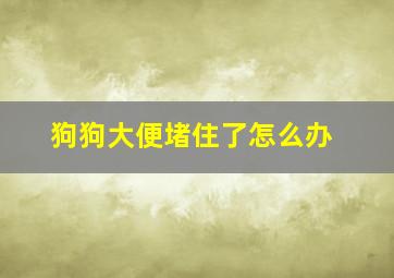 狗狗大便堵住了怎么办