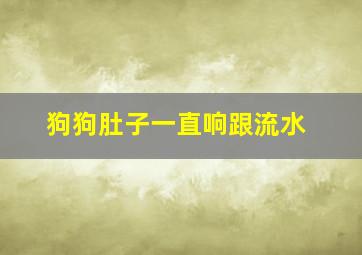 狗狗肚子一直响跟流水