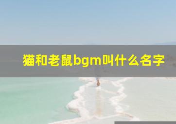 猫和老鼠bgm叫什么名字