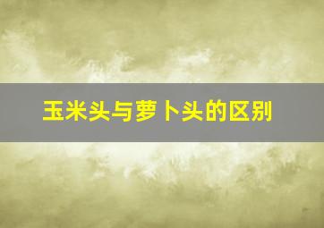 玉米头与萝卜头的区别