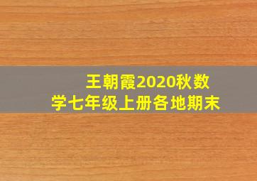 王朝霞2020秋数学七年级上册各地期末