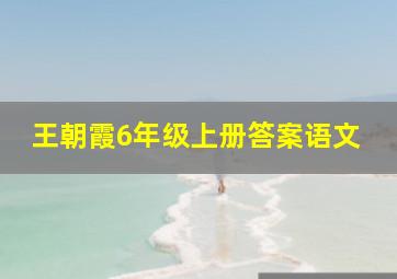 王朝霞6年级上册答案语文