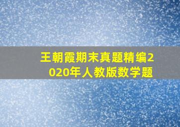 王朝霞期末真题精编2020年人教版数学题