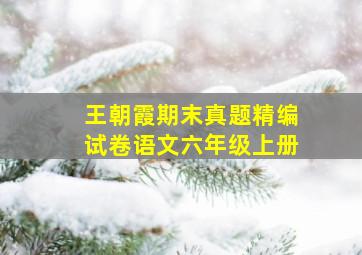 王朝霞期末真题精编试卷语文六年级上册