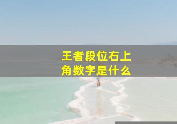 王者段位右上角数字是什么