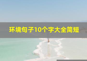 环境句子10个字大全简短