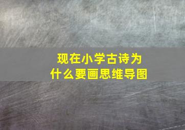 现在小学古诗为什么要画思维导图