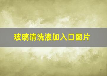 玻璃清洗液加入口图片