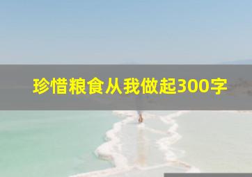 珍惜粮食从我做起300字