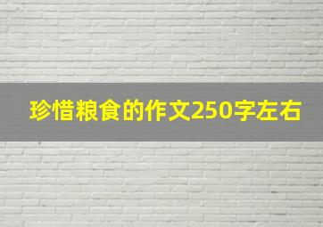 珍惜粮食的作文250字左右