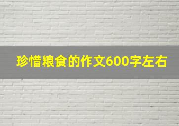 珍惜粮食的作文600字左右