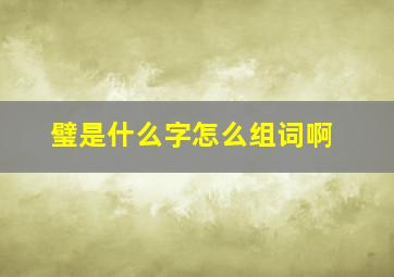 璧是什么字怎么组词啊