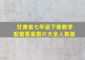 甘肃省七年级下册数学配套答案图片大全人教版