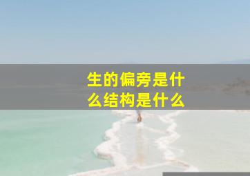 生的偏旁是什么结构是什么