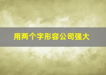 用两个字形容公司强大