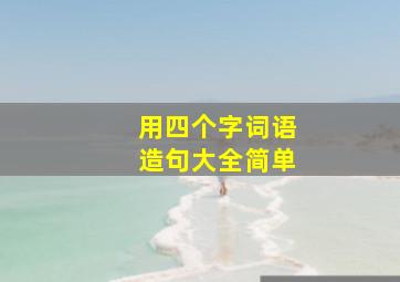 用四个字词语造句大全简单