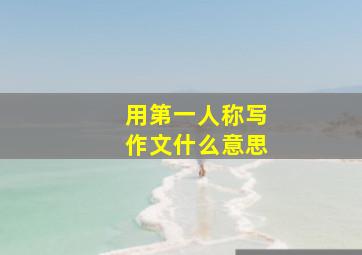 用第一人称写作文什么意思