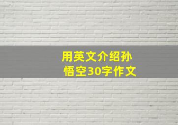 用英文介绍孙悟空30字作文