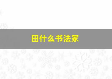 田什么书法家