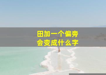 田加一个偏旁会变成什么字