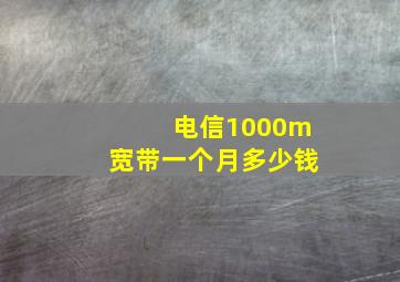 电信1000m宽带一个月多少钱