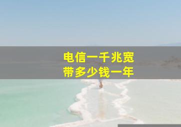 电信一千兆宽带多少钱一年