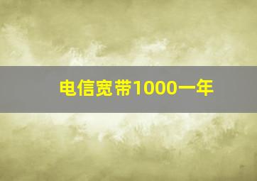 电信宽带1000一年